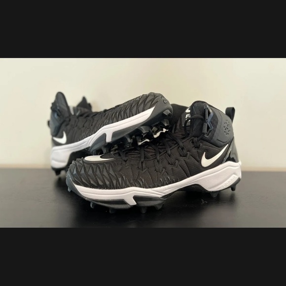 Men’s Size 15 Nike FORCE SAVAGE PRO SHARK Rubber Cleats Black White 923306-010 main image 5